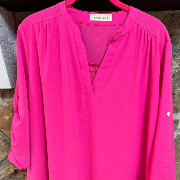 Pink 3/4 Sleeve Dress by Lavender J - Picture 1 of 5